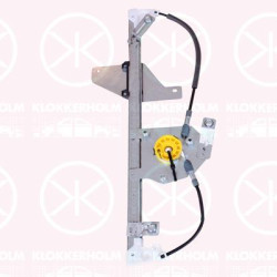 Window Regulator, without electric motor, Electric, Left Rear, 9223 H6 (PEUGEOT), 98 060 871 80 (PEUGEOT)