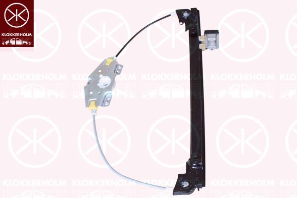 Window Regulator, 4-dr, OE-type, without electric motor, Electric, Left Rear, 9223 58 (PEUGEOT), 9223 96 (PEUGEOT)