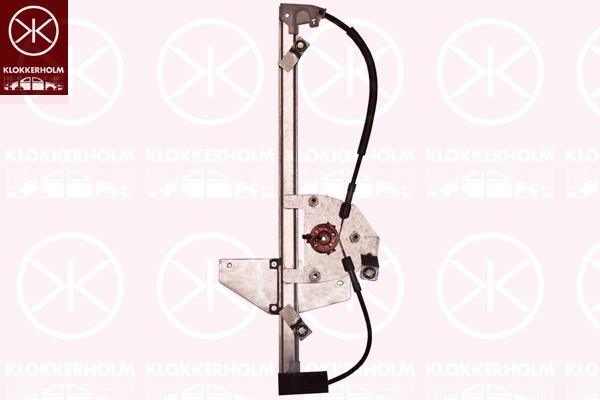 Window Regulator, without electric motor, Electric, Left Front, 9673153280 (PEUGEOT), 98 060 881 80 (PEUGEOT)