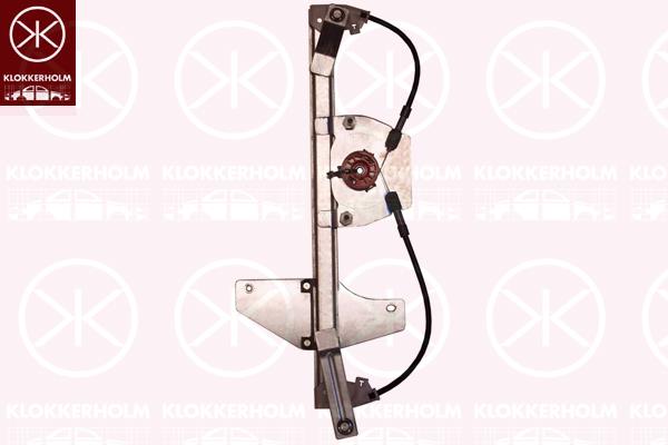 Window Regulator, without electric motor, Electric, Left Rear, 9673154280 (PEUGEOT), 98 060 886 80 (PEUGEOT), 9816402380 (PEUGEOT)