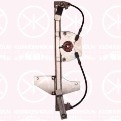 Window Regulator, without electric motor, Electric, Left Rear, 9673154280 (PEUGEOT), 98 060 886 80 (PEUGEOT), 9816402380 (PEUGEOT)