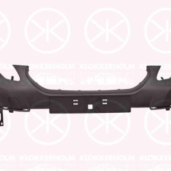 Bumper, Front, with hole(s) for parking distance control, Upper section, w/primer, 16 101 440 80 (PEUGEOT)