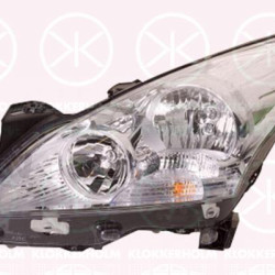 Headlight, H7/H7, with motor for headlamp levelling, Valeo, Right, Illuminance [lx]: 17.5, 6206 N9 (PEUGEOT)