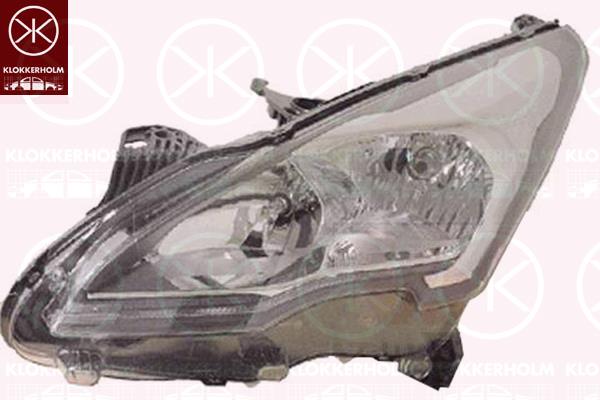 Headlight, Right, Illuminance [lx]: 17.5, H7/H7, with motor for headlamp levelling, Valeo, 9805505380 (PEUGEOT)