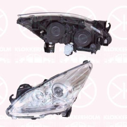 Headlight, Right, Bi-Xenon, with cornering light, without control unit for Xenon, with motor for headlamp levelling, D1S (gas discharge tube), Valeo, 6206 P1 (PEUGEOT), 6206 P2 (PEUGEOT), 6206P1 (PEUGEOT)