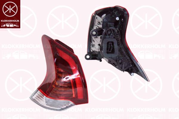 Tail Light Assembly, Left, LED, Outer section, AL, 9805510580 (PEUGEOT)