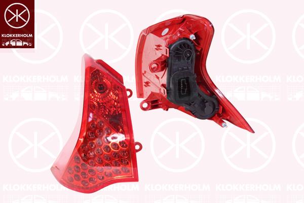 Tail Light Assembly, Left, Outer section, AL, 6350 HC (PEUGEOT)