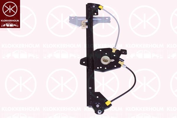 Window Regulator, without electric motor, Electric, Left Rear, 9223 G3 (PEUGEOT)