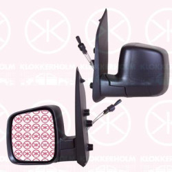 Exterior Mirror, Control: cable pull, Convex, Left, 0000735460570 (FIAT), 0000735645079 (FIAT), 0000735674075 (FIAT), 1622151180 (PEUGEOT), 1622151180 (DS), 1622151180 (CITROEN), 1638418880 (PEUGEOT), 1638418880 (DS), 1638418880 (CITROEN), 735460570 (FIAT), 8153 VG (PEUGEOT), 8153 VG (DS), 8153 VG (CITROEN)