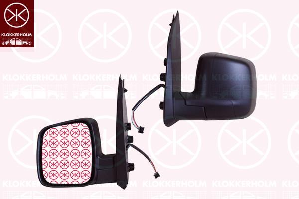 Exterior Mirror, for electric mirror adjustment, Convex, Heatable, Left, 0000735460571 (FIAT), 0000735645080 (FIAT), 0000735674076 (FIAT), 1622151280 (PEUGEOT), 1622151280 (DS), 1622151280 (CITROEN), 1638418680 (PEUGEOT), 1638418680 (DS), 1638418680 (CITROEN), 735460571 (FIAT), 8153 VJ (PEUGEOT), 8153 VJ (DS), 8153 VJ (CITROEN)