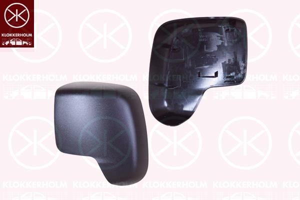 Housing, exterior mirror, black, Right, 0000735462098 (FIAT), 0000735645078 (FIAT), 1622151680 (PEUGEOT), 1622151680 (DS), 1622151680 (CITROEN), 735462098 (FIAT), 8153 VL (PEUGEOT), 8153 VL (DS), 8153 VL (CITROEN)