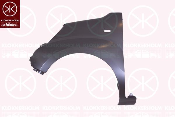 Wing, Right Front, with hole for direction indicator, 1352673080 (FIAT), 1386105080 (FIAT), 1616323480 (PEUGEOT), 1616323480 (DS), 1616323480 (CITROEN), 7841 Y6 (PEUGEOT), 7841 Y6 (DS), 7841 Y6 (CITROEN), 7841Y6 (PEUGEOT)