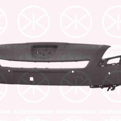 Bumper, Front, Upper section, for vehicles with parking assistant system, Number of bores: 6, w/primer, 7401 ST (PEUGEOT)