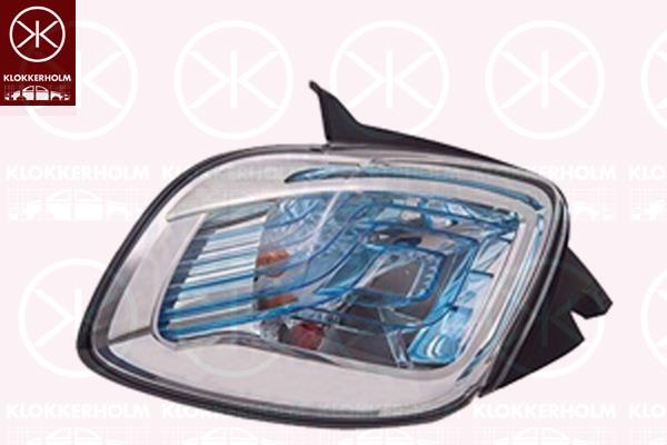 Tail Light Assembly, Left, Model Year to: 2019, with bulb holder, AL, 26 55 555 21R (RENAULT), 26 55 578 92R (RENAULT)