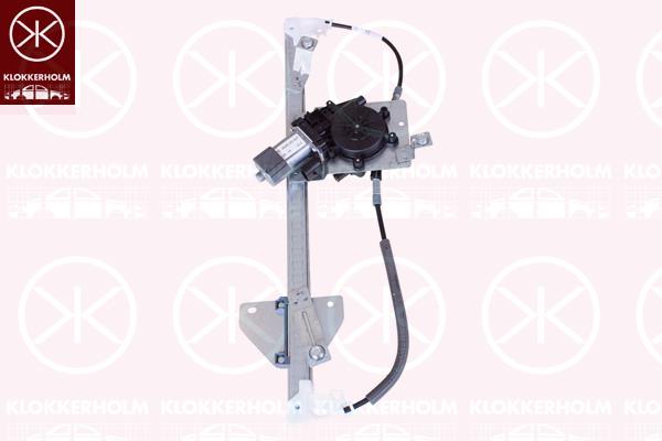 Window Regulator, with electric motor, Electric, Right Front, Number of pins: 2, 80 72 083 53R (RENAULT)