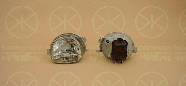 Headlight, H4, for vehicles with headlight levelling, Depo, Right, Illuminance [lx]: 12.5, Indicator Colour: white, 260107456R (RENAULT), 77 01 046 215 (RENAULT)