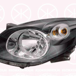 Headlight, H4, without motor for headlamp levelling, Hella, Left, Housing Colour: black, Illuminance [lx]: 17.5, 260607587R (RENAULT), 77 01 064 000 (RENAULT), 82 00 629 482 (RENAULT)