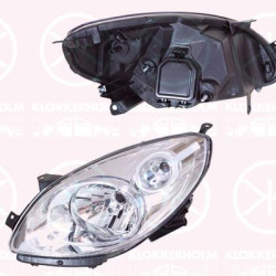 Headlight, H4, Left, Housing Colour: chrome, 77 01 063 997 (RENAULT), 82 00 629 462 (RENAULT)