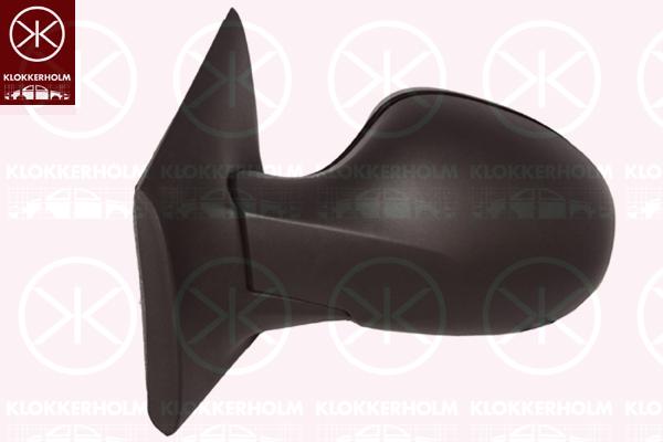 Exterior Mirror, Right, for electric mirror adjustment, with thermo sensor, Heatable, Convex, w/primer, 77 01 067 335 (RENAULT)