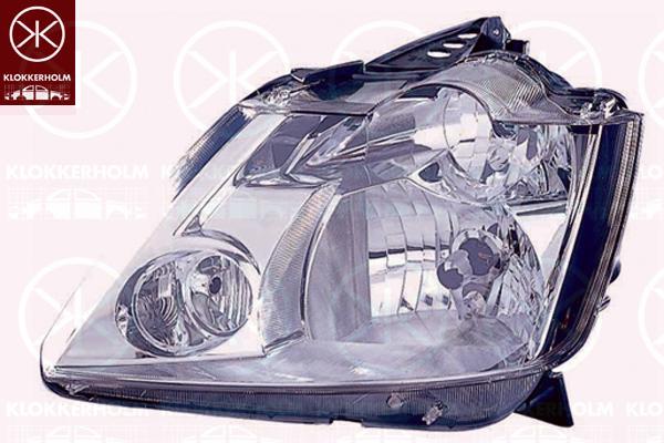 Headlight, H7/H1, without motor for headlamp levelling, Left, Illuminance [lx]: 20, 77 01 058 174 (RENAULT)