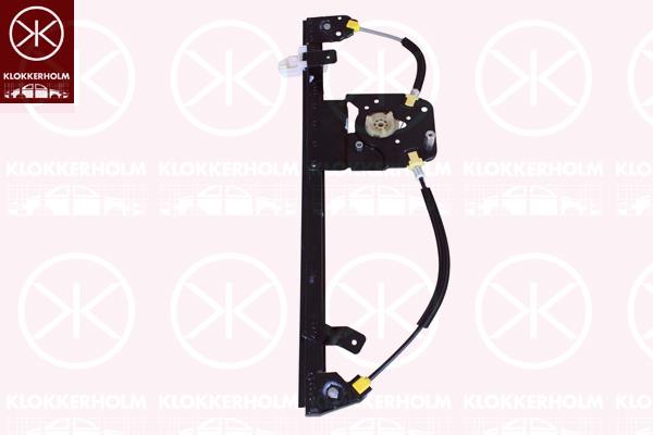 Window Regulator, OE-type, without electric motor, Electric, Left Front, 82 00 277 577 (RENAULT), 82 00 335 242 (RENAULT), 82 00 478 299 (RENAULT), 82 00 748 381 (RENAULT), 8200277577 (RENAULT), 8200478299 (RENAULT)