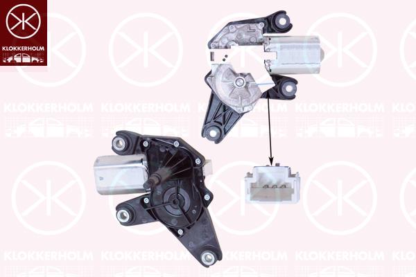 Wiper Motor, Rear, Voltage [V]: 12, 82 00 313 354 (RENAULT), 8200313354 (RENAULT)