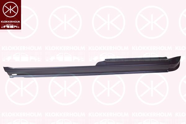 Rocker Panel, Number of Doors: 3/4, Right, Repair Panel, for vehicles with sliding door, 