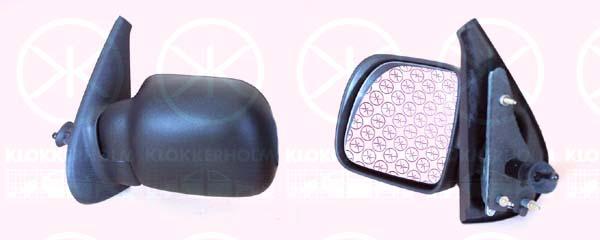 Exterior Mirror, Control: cable pull, Plan, Left, 77 00 304 830 (RENAULT)