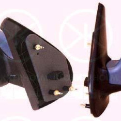 Exterior Mirror, w/primer, for electric mirror adjustment, Aspherical, Heatable, Left, 82 00 253 492 (RENAULT)