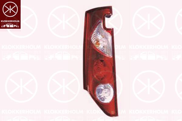 Tail Light Assembly, Right, for vehicles with rear doors, with bulb holder, Valeo, 82 00 419 952 (RENAULT)