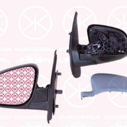 Exterior Mirror, Left, for electric mirror adjustment, Electronically foldable, Number of pins: 7, Heatable, w/primer, Aspherical, 96 36 649 43R (RENAULT), 96 30 285 06R (RENAULT), 96 37 335 48R (RENAULT)