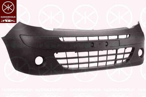 Bumper, Front, Grained, with hole(s) for fog lights, 77 01 478 129 (RENAULT)