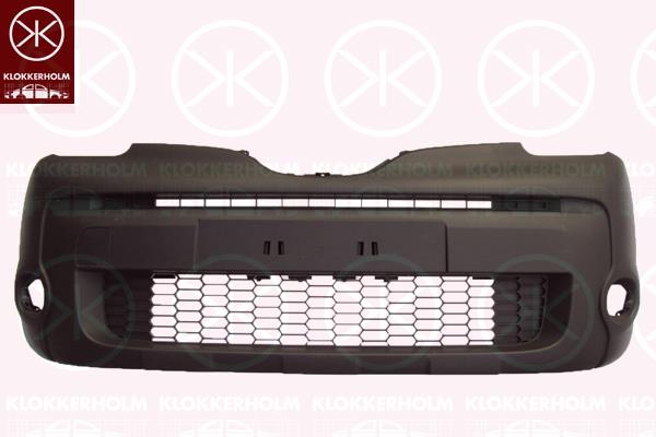 Bumper, Front, Grained, with hole(s) for fog lights, 62 01 036 74V (RENAULT), 620226669R (RENAULT)