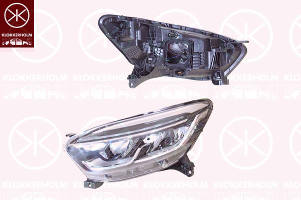 Headlight, Left, LED, with daytime running light (LED), 260600380R (RENAULT), 260606423R (RENAULT)