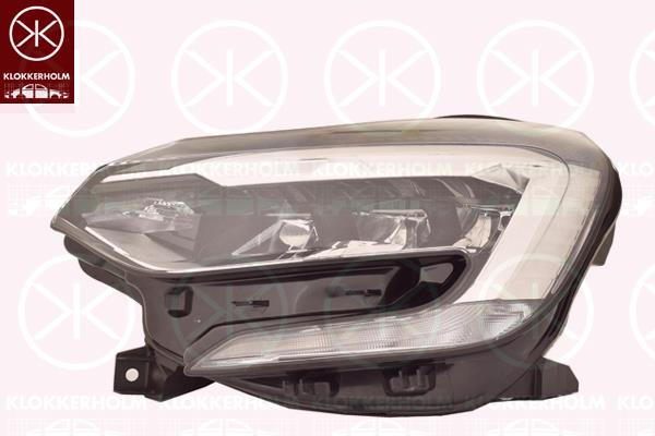 Headlight, Left, LED, with daytime running light (LED), with motor for headlamp levelling, 260607491R (RENAULT), 260608054R (RENAULT)