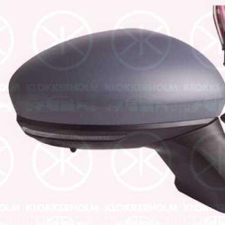 Exterior Mirror, Right, for vehicles with lane keeping assist, Electronically foldable, with indicator (LED), Number of pins: 12, with thermo sensor, w/primer, Heatable, Aspherical, 963055518R (RENAULT), 963019773R (RENAULT), 963747851R (RENAULT), 963668349R (RENAULT)