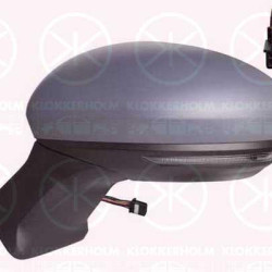 Exterior Mirror, Left, for vehicles with lane keeping assist, Electronically foldable, with indicator (LED), Number of pins: 10, w/primer, Heatable, Aspherical, 963060543R (RENAULT), 963026088R (RENAULT), 963735760R (RENAULT), 963652775R (RENAULT)