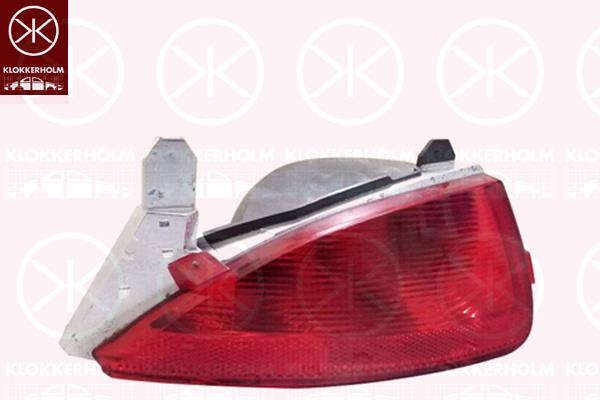 Rear Fog Light, Left, without bulb holder, P21W, 26 58 581 37R (RENAULT), 265858137R (RENAULT)