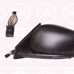 Exterior Mirror, Right, for electric mirror adjustment, Number of pins: 9, with thermo sensor, with indicator, Heatable, Convex, 963018865R (RENAULT), 963651039R (RENAULT), 963743020R (RENAULT)