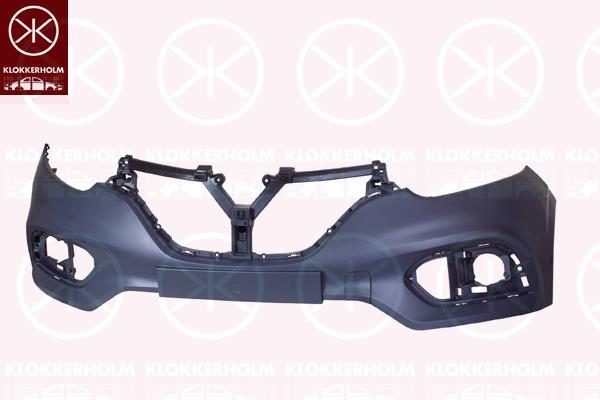 Bumper, w/primer, Front, with hole(s) for parking distance control, Trim Level: facelift, 620222588R (RENAULT)