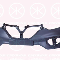 Bumper, w/primer, Front, with hole(s) for parking distance control, Trim Level: facelift, 620222588R (RENAULT)