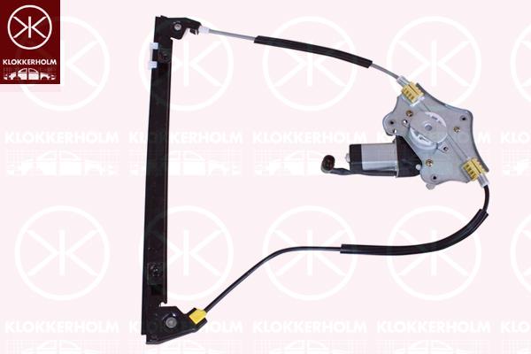 Window Regulator, 2-dr, OE-type, with electric motor, Electric, Left, 7700842247 (RENAULT)