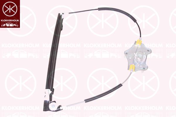 Window Regulator, 2-dr, OE-type, without electric motor, Electric, Left Front, 77 08 422 47 (RENAULT)