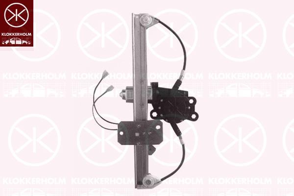 Window Regulator, 4-dr, with electric motor, Electric, Left Rear, 82 00 232 508 (RENAULT)