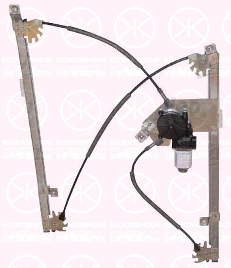 Window Regulator, 4-dr, with electric motor, without comfort function, Electric, Left Front, 82 00 291 145 (RENAULT)