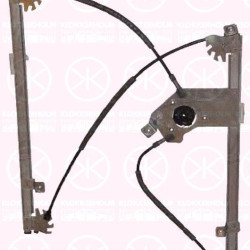 Window Regulator, 4-dr, without electric motor, Electric, Left Front, 82 00 291 148 (RENAULT)