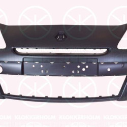 Bumper, for vehicles without headlamp cleaning system, Front, Rim Size [inch]: 15, w/primer, with hole(s) for fog lights, 62 02 246 34R (RENAULT), 77 01 479 263 (RENAULT)