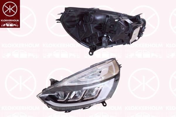 Headlight, Left, Illuminance [lx]: 17.5, LED, with daytime running light (LED), with motor for headlamp levelling, Mako, 26 06 013 81R (RENAULT), 260605046R (RENAULT)