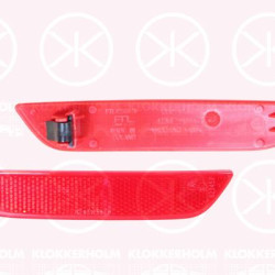 Reflector, Left Rear, red, without bulb holder, 265659650R (RENAULT)