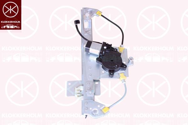 Window Regulator, with electric motor, Electric, Right Rear, 827008880R (RENAULT)